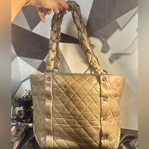 Used CHANEL Lady Braided Beige Aged Calfskin Tote